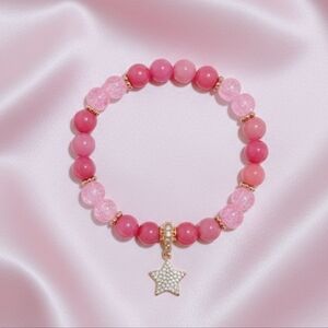 Quartz Bracelet With Cubic Zirconia Charm